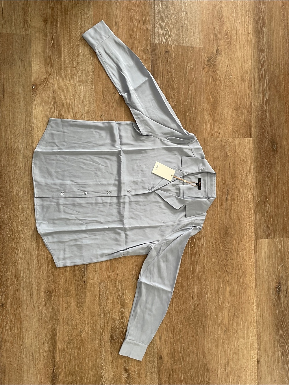Quince Light Blue Women's Button-Down Shirt